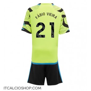 Arsenal Fabio Vieira #21 Seconda Maglia Bambino 2023-24 Manica Corta (+ Pantaloni corti)